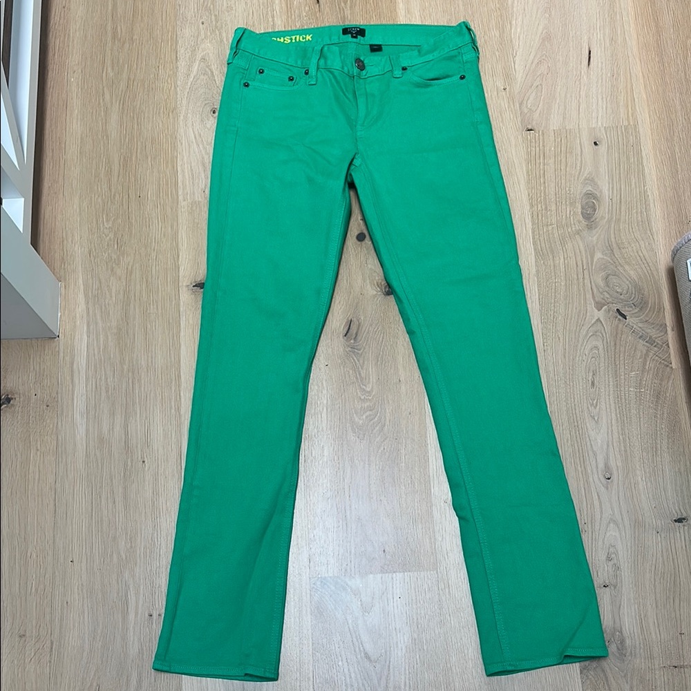 J. Crew Factory Green Skinny Jeans Vibrant Fit